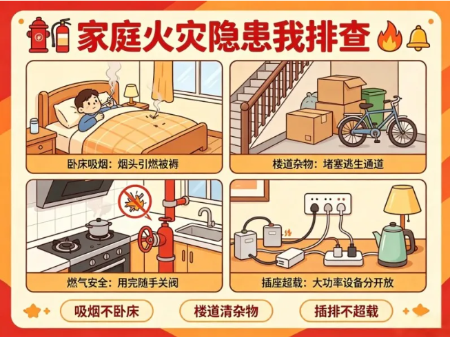 小小画笔话消防  排查隐患筑家防